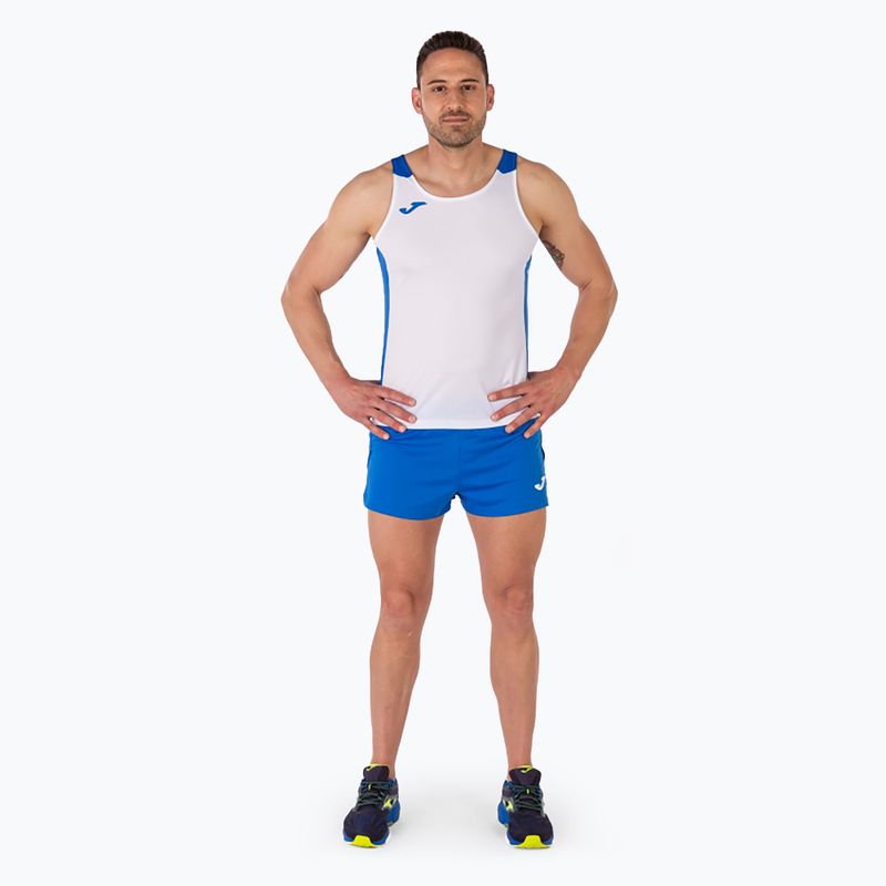 Top de alergat pentru bărbați Joma Record II white/royal 2