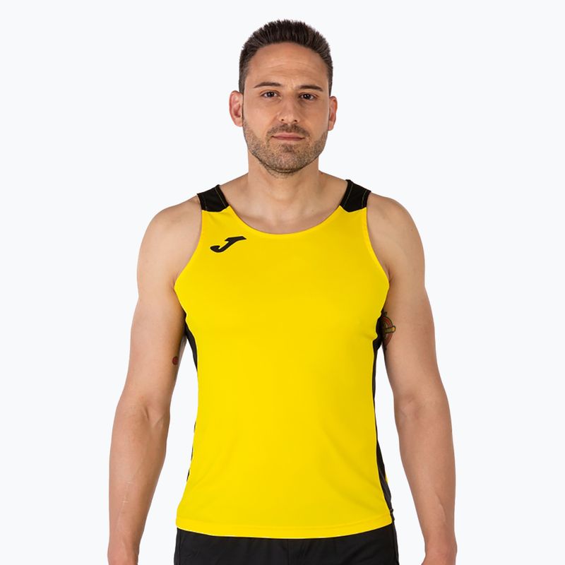 Top de alergat pentru bărbați Joma Record II yellow/black