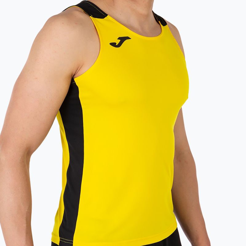 Top de alergat pentru bărbați Joma Record II yellow/black 6