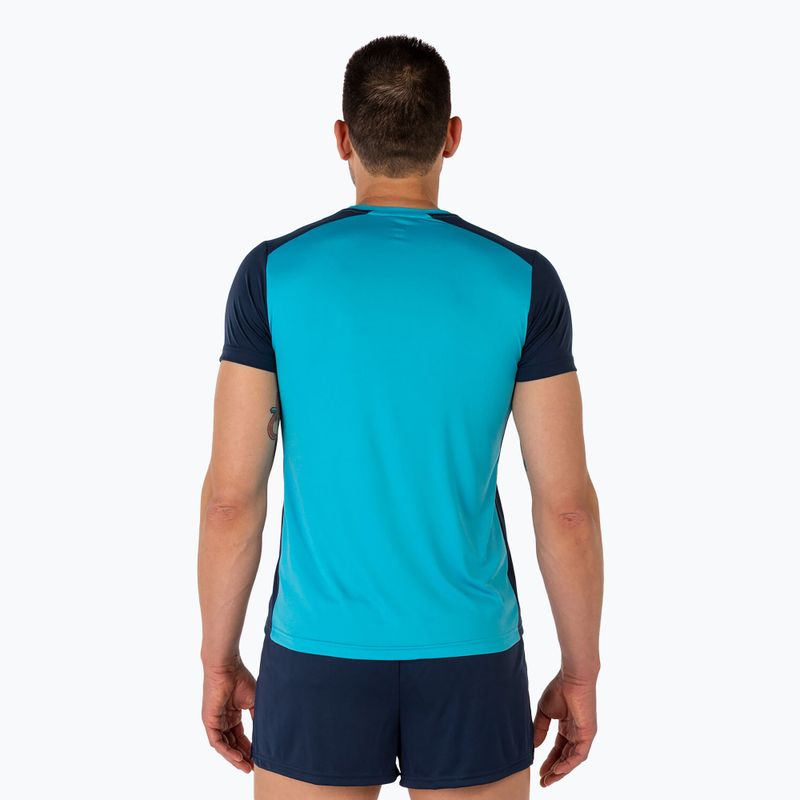Tricou de alergare pentru bărbați Joma Record II fluor turcoaz/navy 3