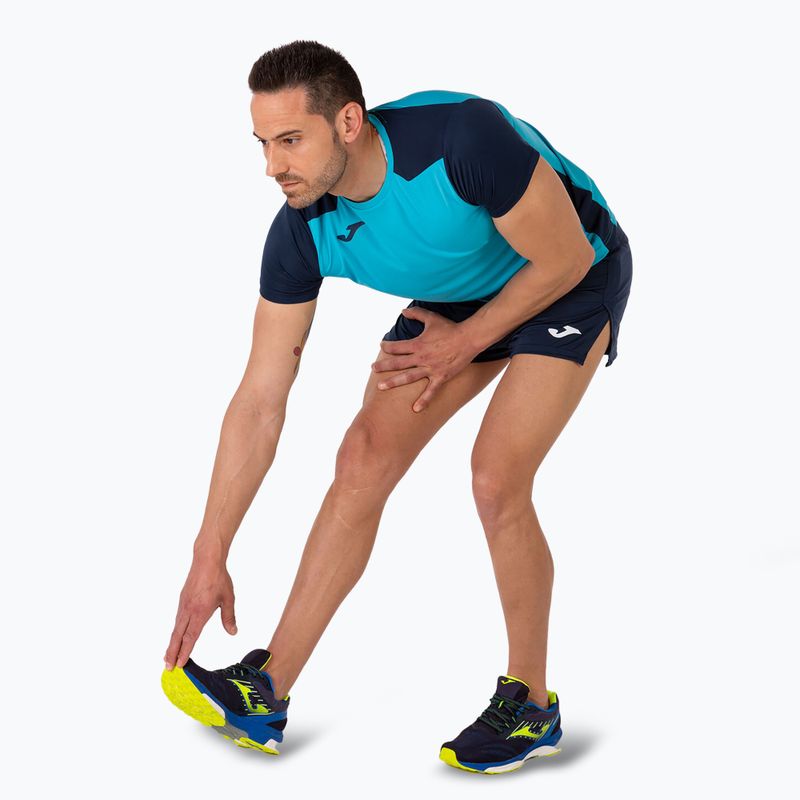 Tricou de alergare pentru bărbați Joma Record II fluor turcoaz/navy 6