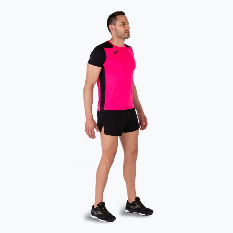 Tricou de alergare pentru bărbați Joma Record II fluor pink/black 7