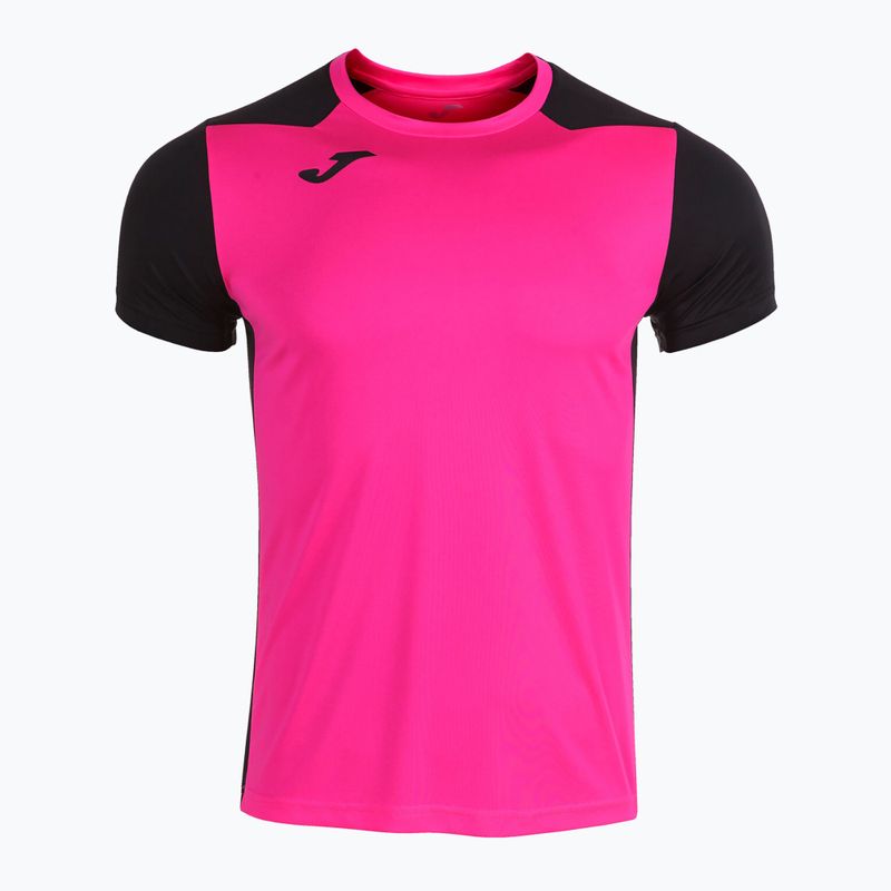 Tricou de alergare pentru bărbați Joma Record II fluor roz/negru 9