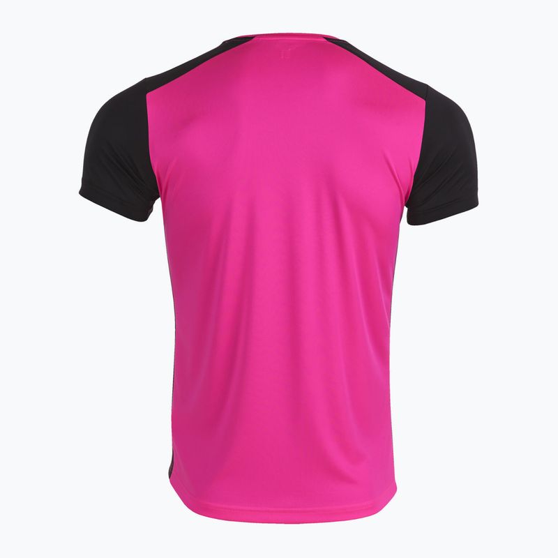 Tricou de alergare pentru bărbați Joma Record II fluor roz/negru 10