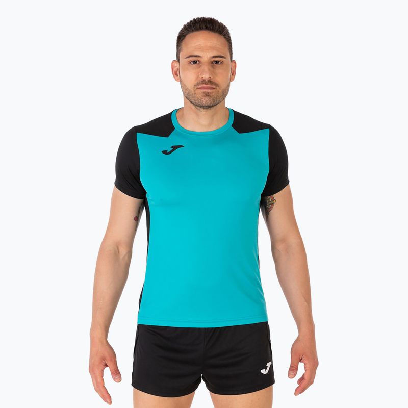 Tricou de alergare pentru bărbați Joma Record II turcoaz negru
