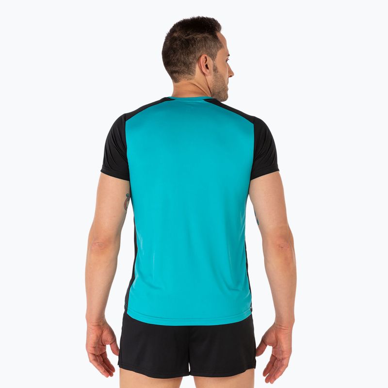 Tricou de alergare pentru bărbați Joma Record II turcoaz negru 3