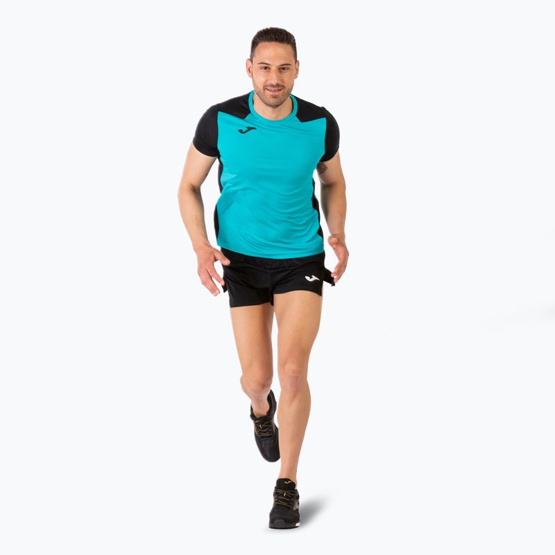 Tricou de alergare pentru bărbați Joma Record II turcoaz negru 6