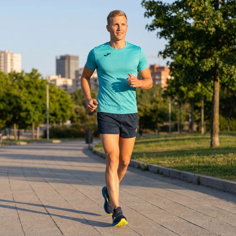Tricou de alergare pentru bărbați Joma Record II fluor turcoaz 10