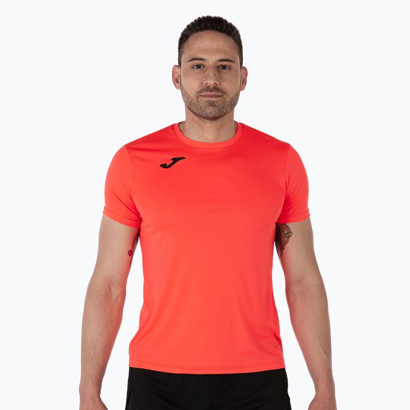 Tricou de alergare pentru bărbați Joma Record II fluor coral