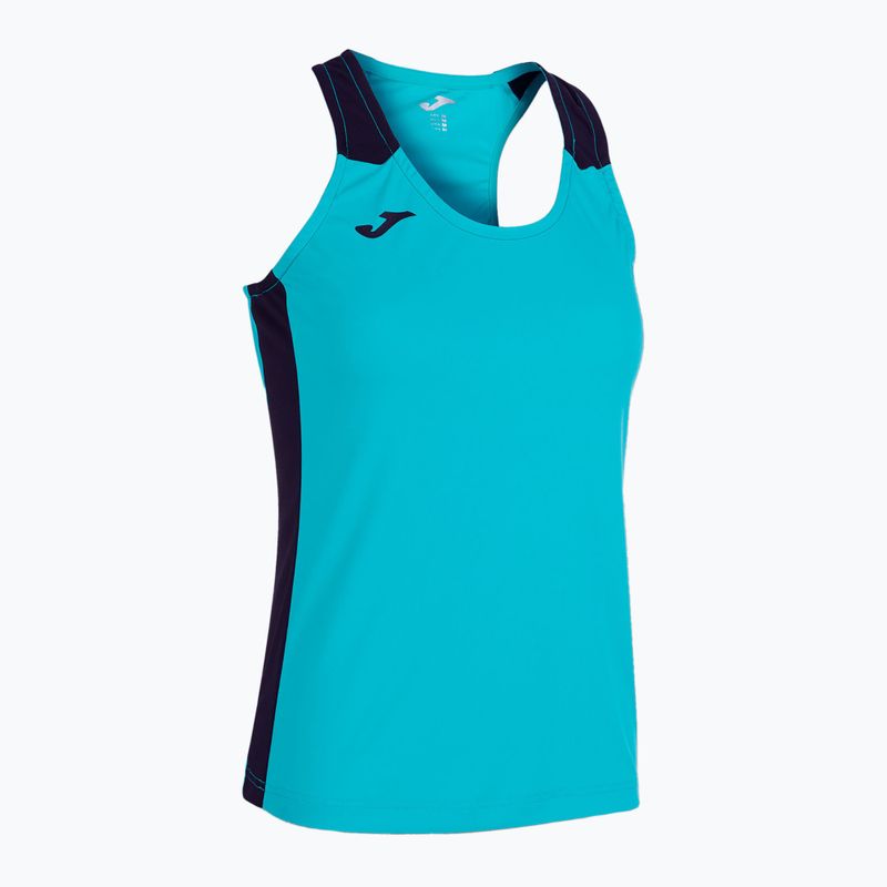 Tricou de alergare pentru femei Joma Record II Tank Top fluor turquoise/navy 6