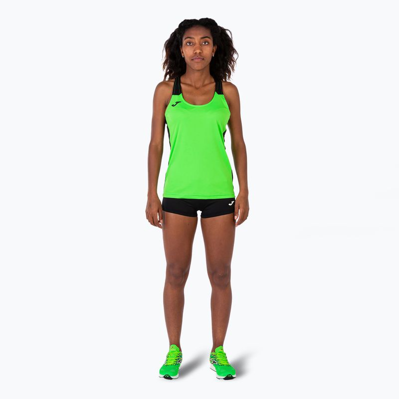 Tricou de alergare pentru femei Joma Record II Tank Top fluor green/black 2