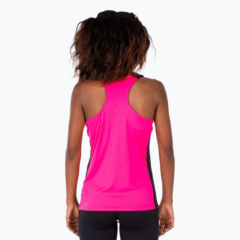 Tricou de alergare pentru femei Joma Record II Tank Top fluor pink/black 4