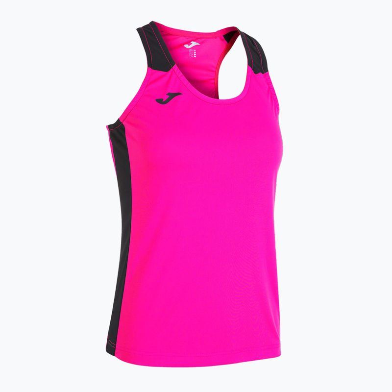 Tricou de alergare pentru femei Joma Record II Tank Top fluor pink/black 6