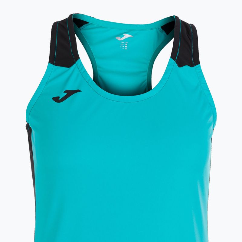 Tricou de alergare pentru femei Joma Record II Tank Top turquoise/black 5