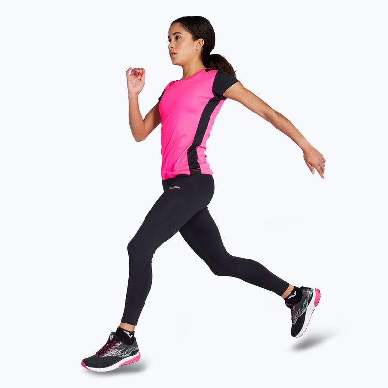 Tricou de alergare pentru femei  Joma Record II fluor pink/black 2