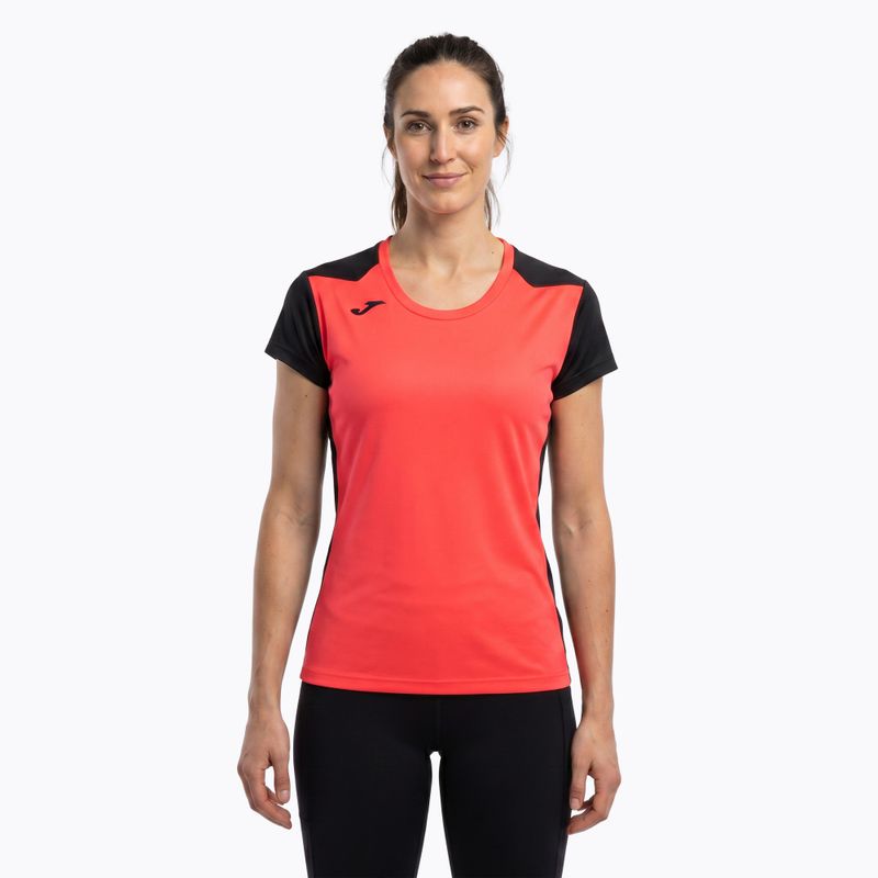 Tricou de alergare pentru femei  Joma Record II fluor coral/black 16