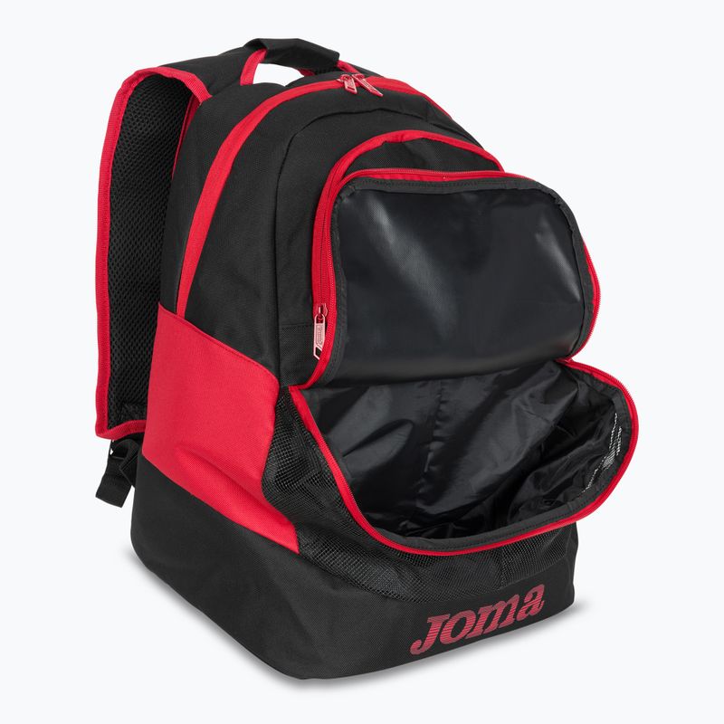 Joma Diamond II rucsac de fotbal negru/roșu 5