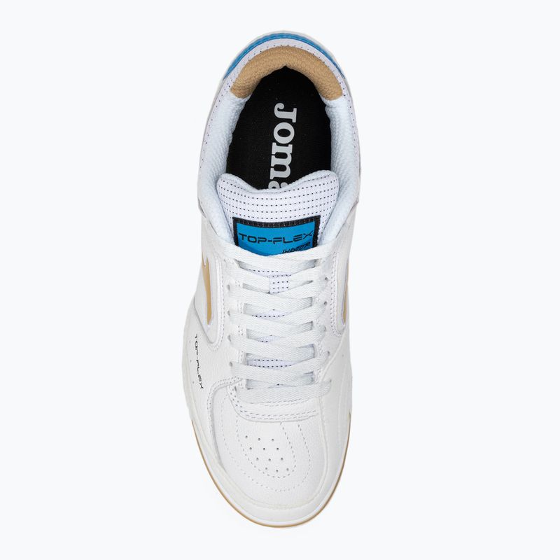 Ghete de fotbal Joma Top Flex IN alb/auriu 6