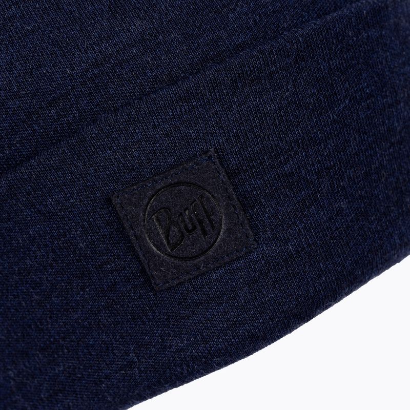 Căciulă de iarnă BUFF Heavyweight Merino Wool Hat Solid, bleumarin, 111170 3