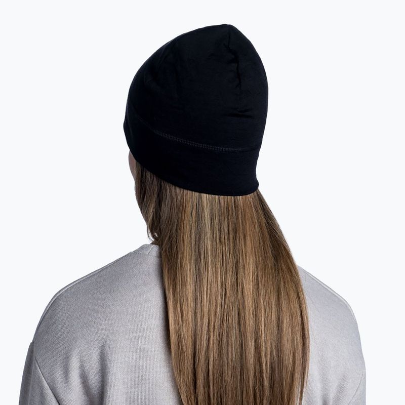 BUFF Pălărie ușoară din lână Merino Negru solid 113013.999.10.00 7
