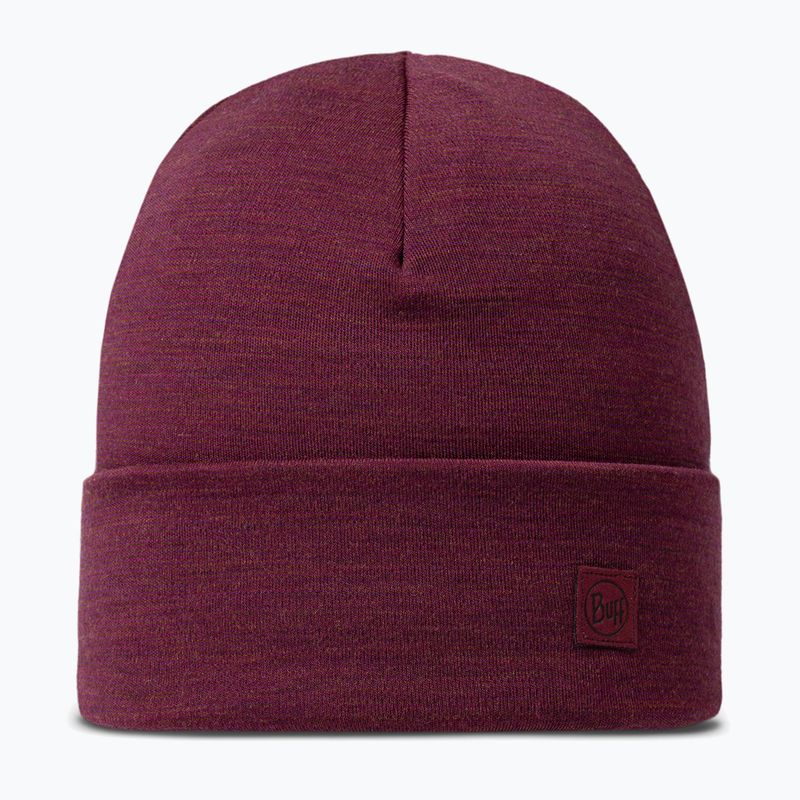 Căciulă de iarnă BUFF Heavyweight Merino Wool solid tibetan red
