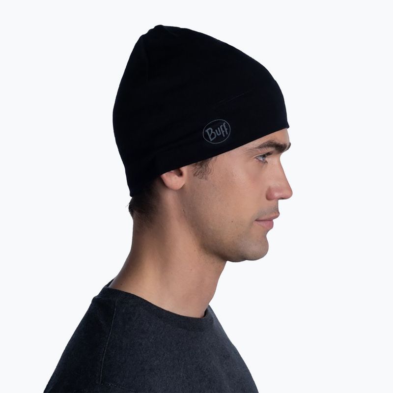 Pălărie BUFF Midweight Merino Wool Hat Negru solid 118006.999.10.00 3