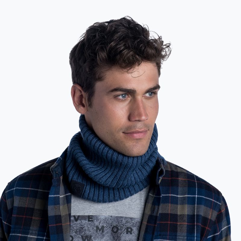 BUFF Knitted Neckwarmer Norval albastru marin 124244.788.10.00 5