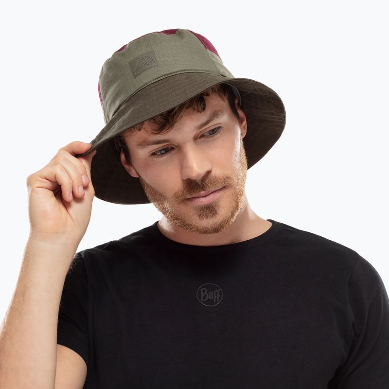 BUFF Sun Bucket Hat de drumeție cu găleată de soare Hook verde 125445.854.30.00 4