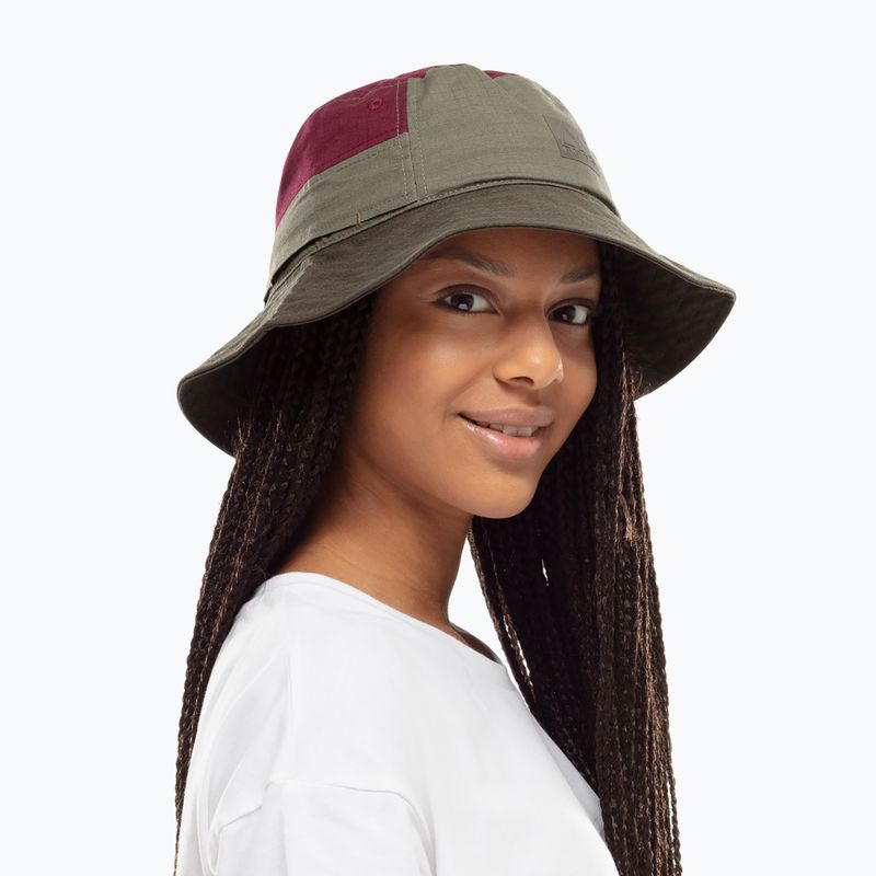 BUFF Sun Bucket Hat de drumeție cu găleată de soare Hook verde 125445.854.30.00 5