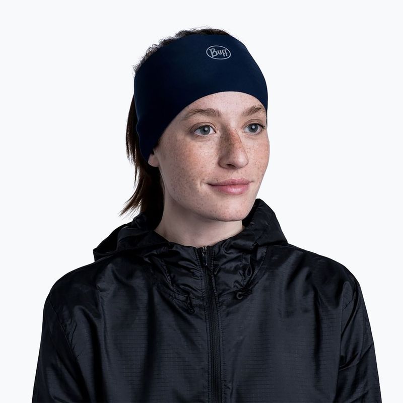 Bandă de cap din fleece BUFF Tech Fleece Solid albastru marin 124061.707.10.00 5