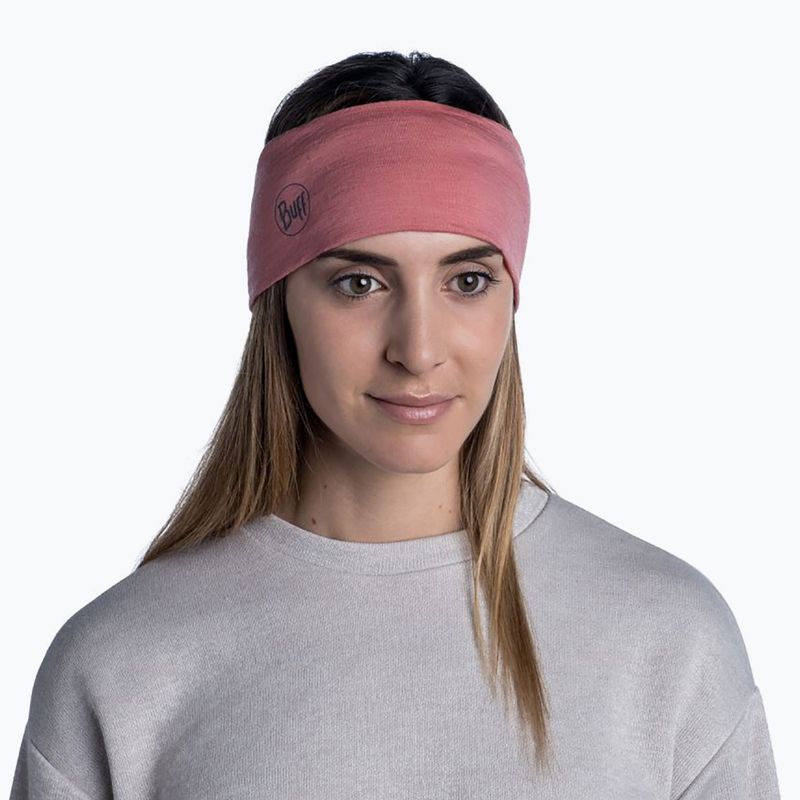 Bandă de cap BUFF Midweight Merino Wool roz 118174.341.10.00 5