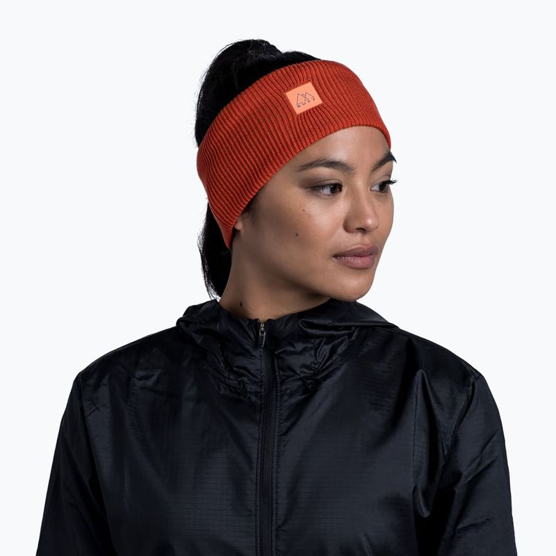 BUFF Bandă de cap Crossknit Roșu solid 126484.220.10.00 5