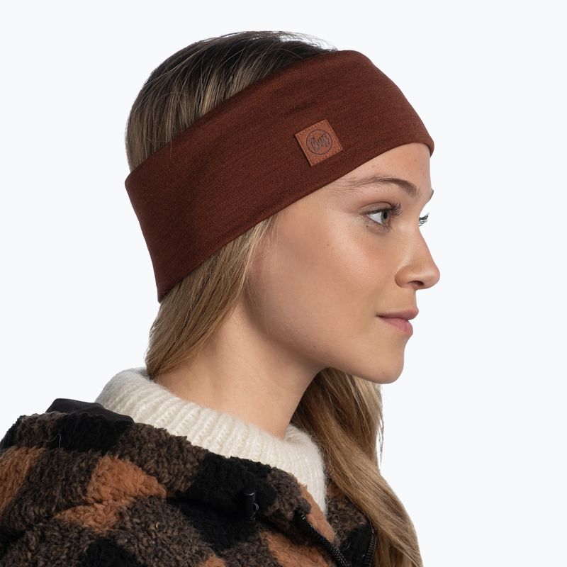 Bentiță BUFF Merino Wide solid sienna 3