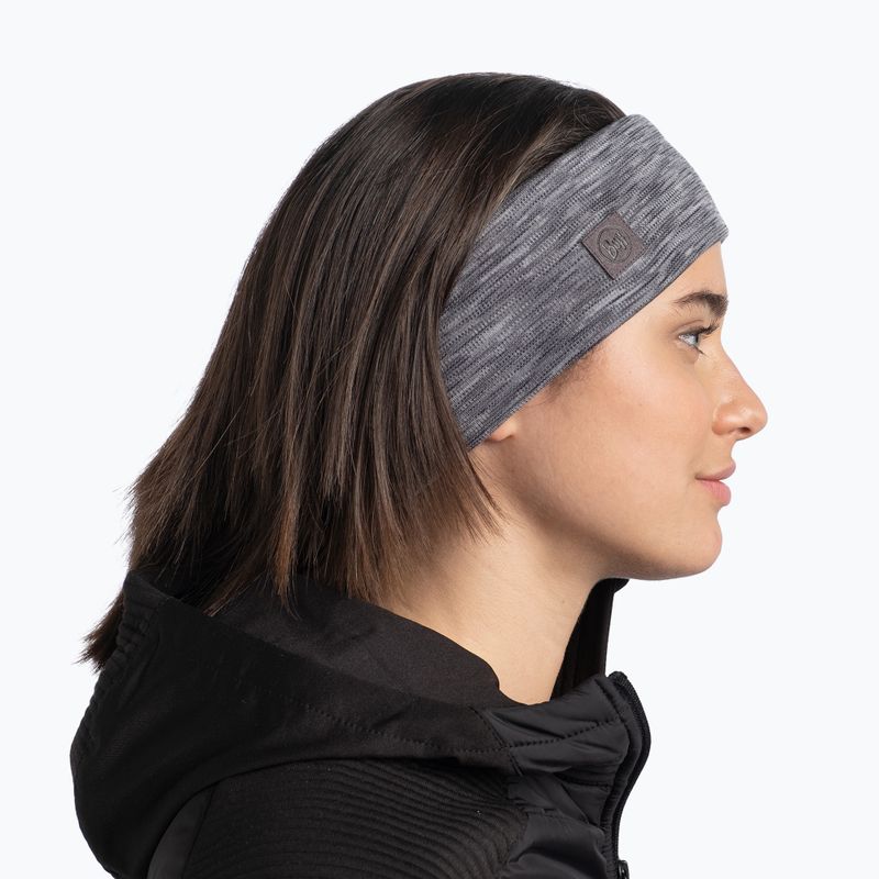 Bentiță BUFF Merino Wide multistripes fog grey