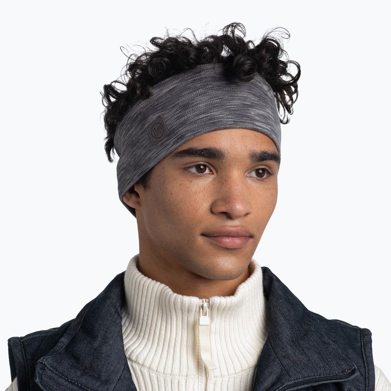 Bentiță BUFF Merino Wide multistripes fog grey