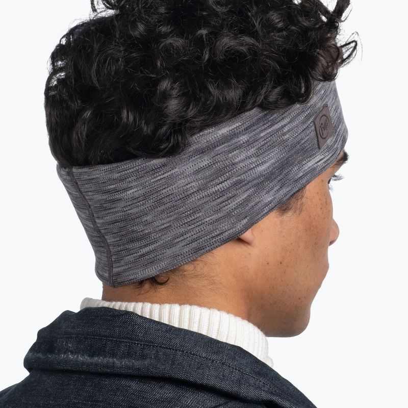 Bentiță BUFF Merino Wide multistripes fog grey