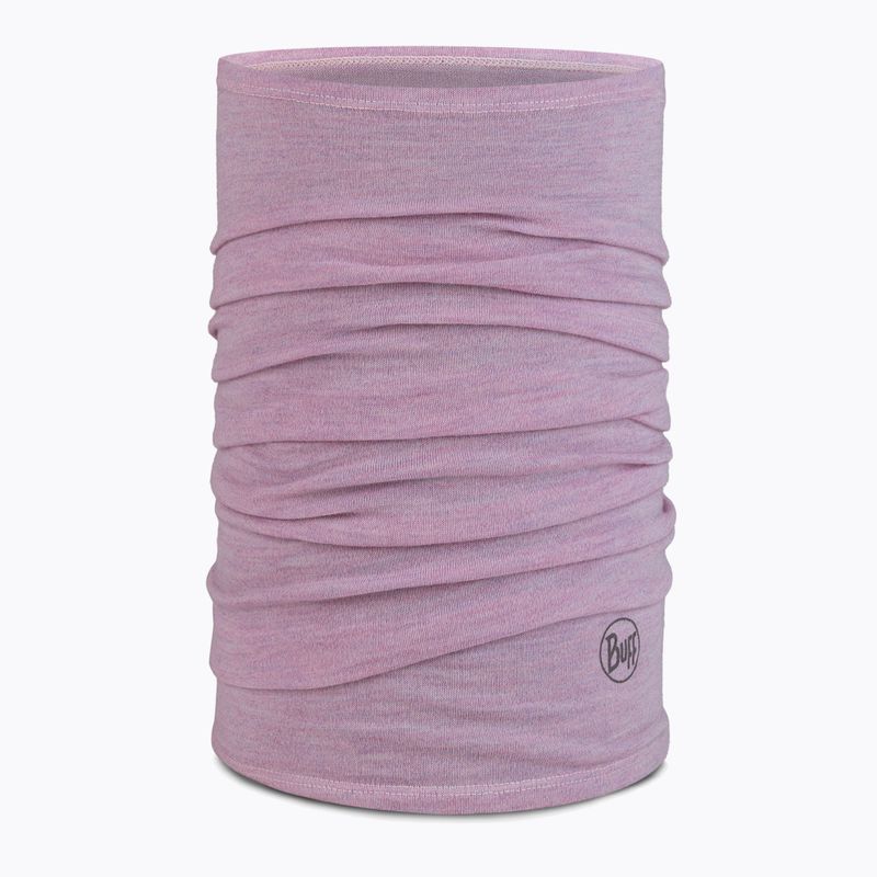 Eșarfă multifuncțională BUFF Midweight Merino Wool melange lilac sand