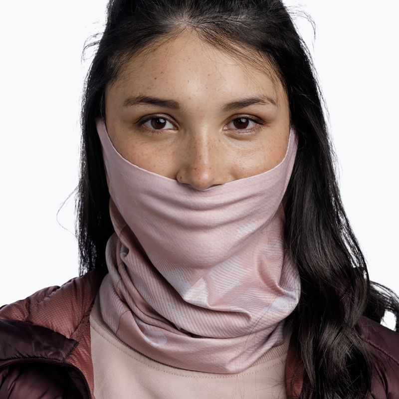 Eșarfă multifuncțională BUFF Thermonet liev pale pink
