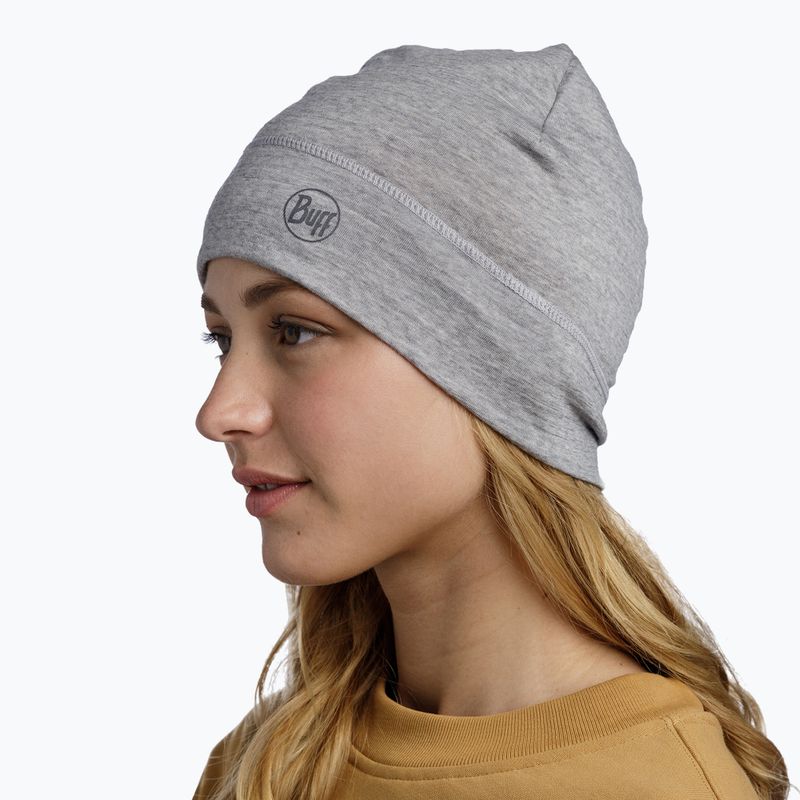 Căciulă de iarnă BUFF Lightweight Merino Wool solid light grey