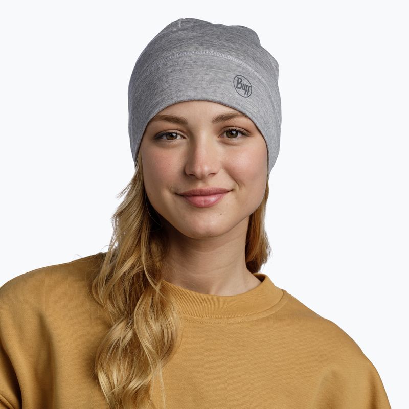 Căciulă de iarnă BUFF Lightweight Merino Wool solid light grey