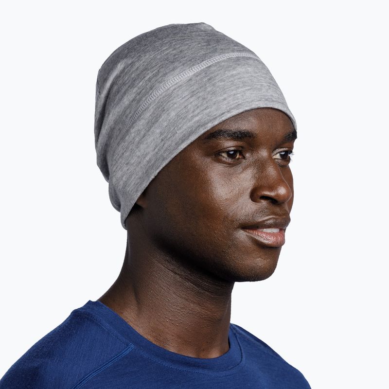 Căciulă de iarnă BUFF Lightweight Merino Wool solid light grey