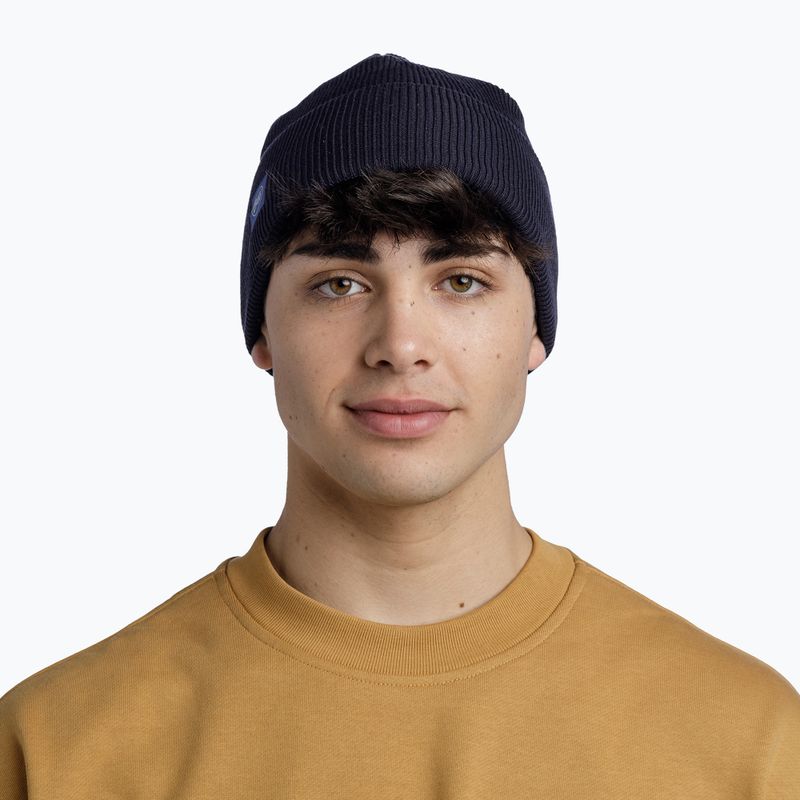 Căciulă de iarnă BUFF Crossknit night blue