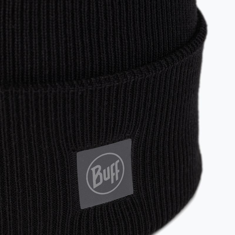Căciulă de iarnă BUFF Crossknit solid black 2