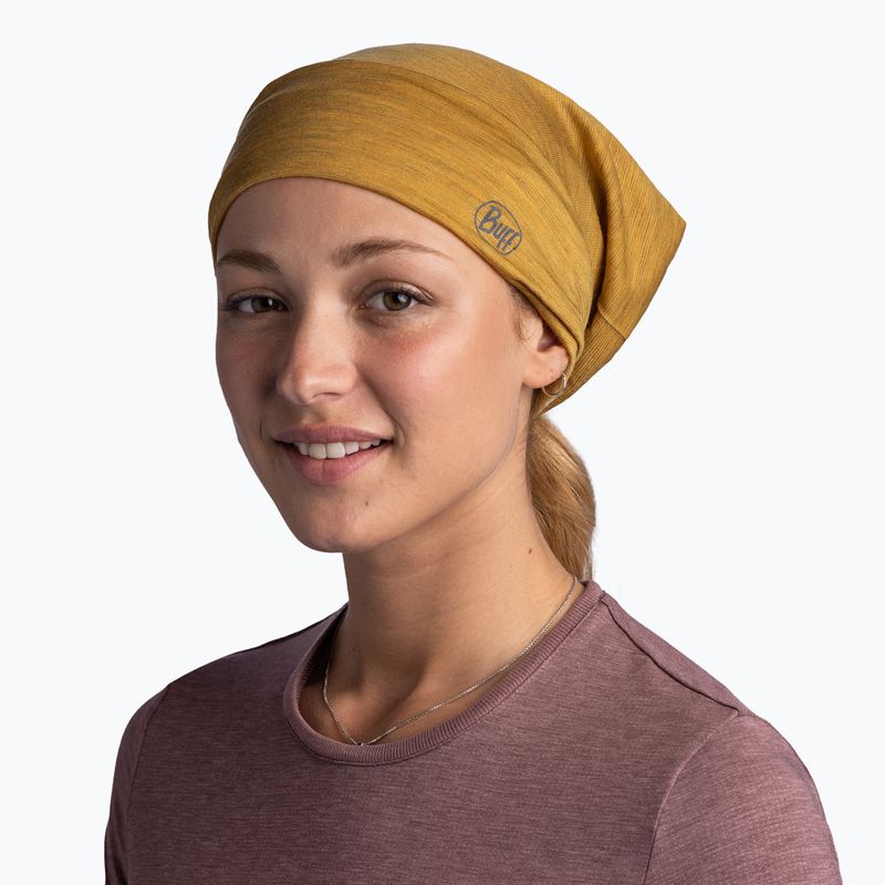 Eșarfă multifuncțională BUFF Lightweight Merino Wool multistripes maize