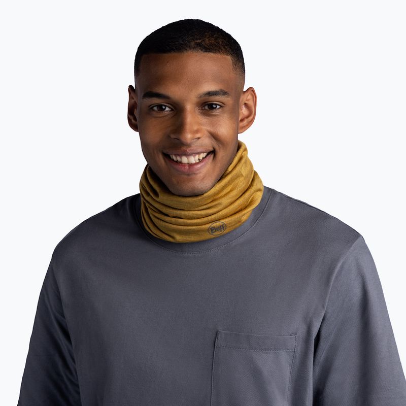 Eșarfă multifuncțională BUFF Lightweight Merino Wool multistripes maize