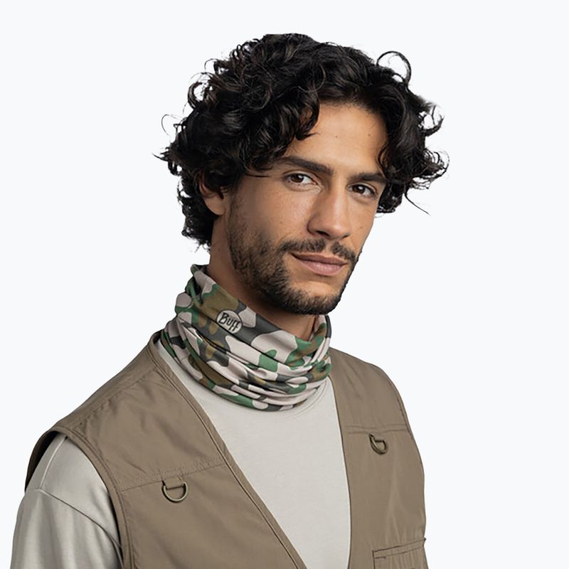 Eșarfă multifuncțională BUFF Coolnet UV Enob khaki 3