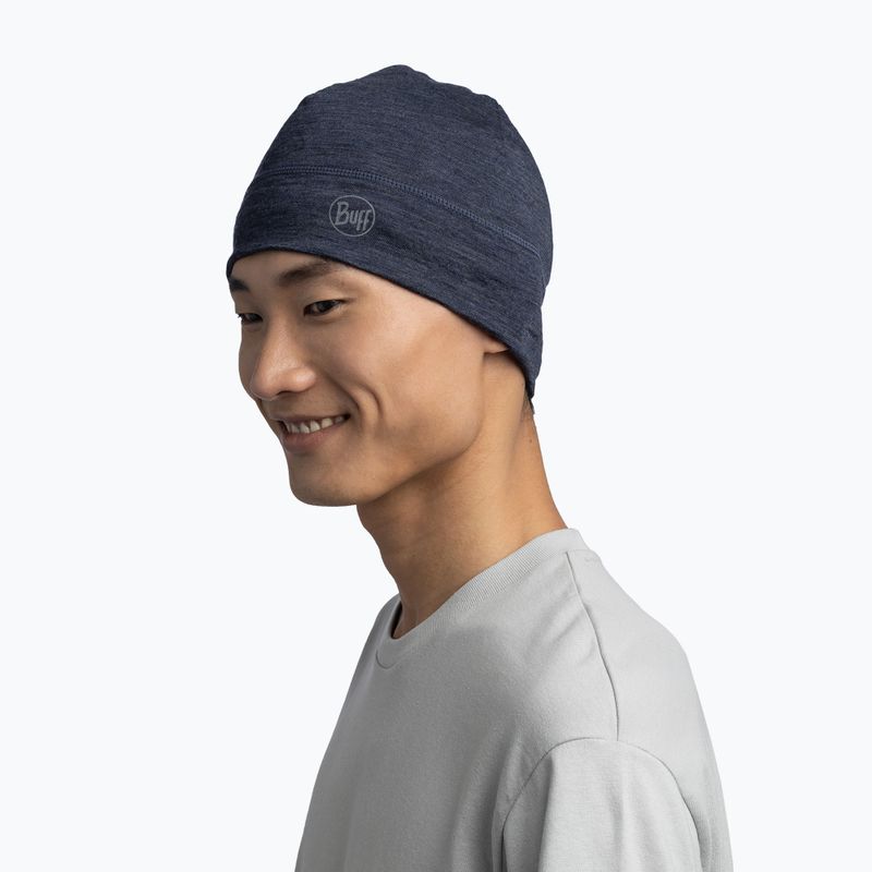 Căciulă de iarnă BUFF Lightweight Merino Wool solid night blue 3