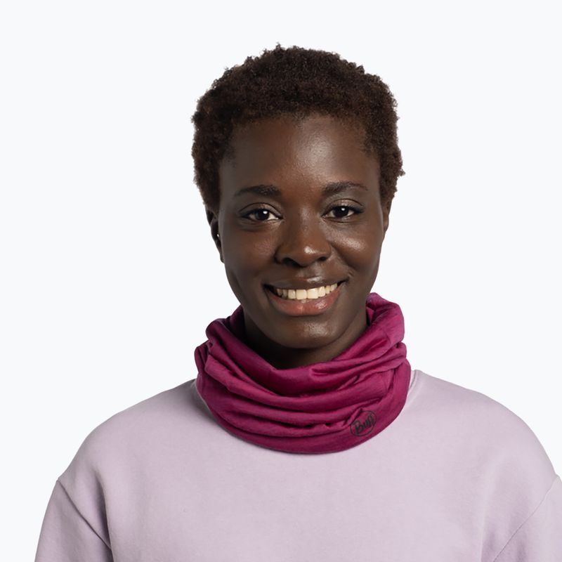 Eșarfă multifuncțională BUFF Lightweight Merino Wool solid magenta 3