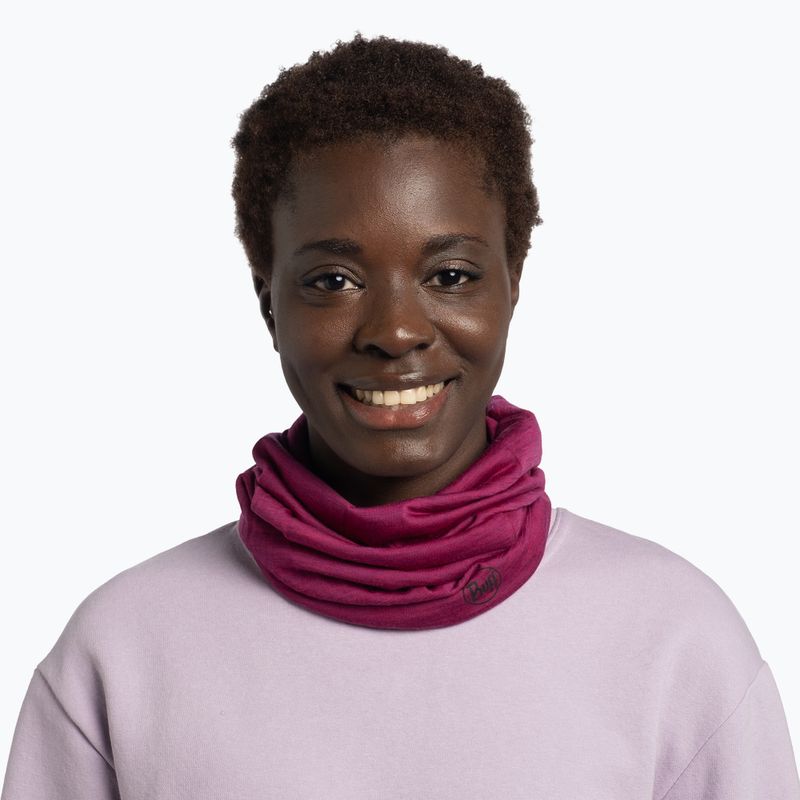 Eșarfă multifuncțională BUFF Lightweight Merino Wool solid magenta