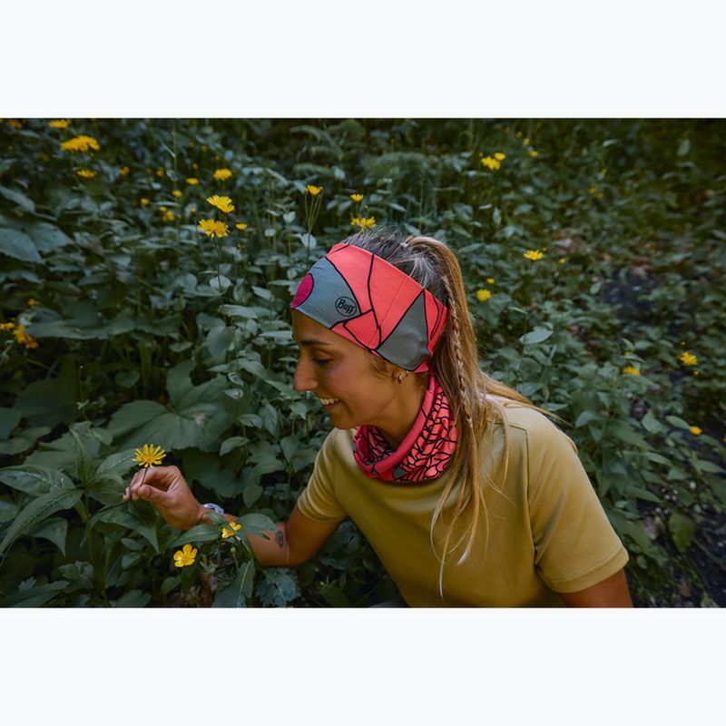 Bandană de cap BUFF Coolnet UV Wide Aramay poppy 2